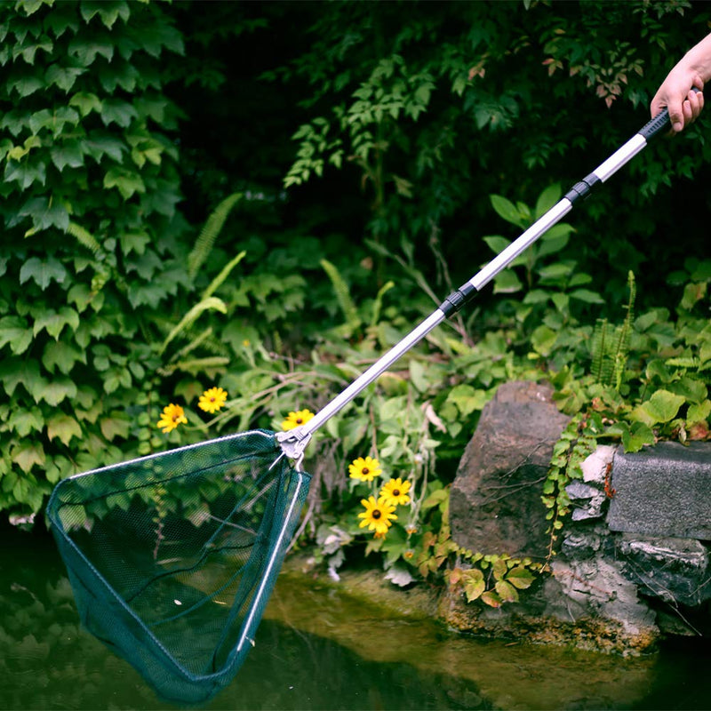 [Australia - AusPower] - RESTCLOUD Fishing Landing Net with Telescoping Pole Handle, Fishing net Freshwater for Kids Men Women, Extend to 40-63 Inches 