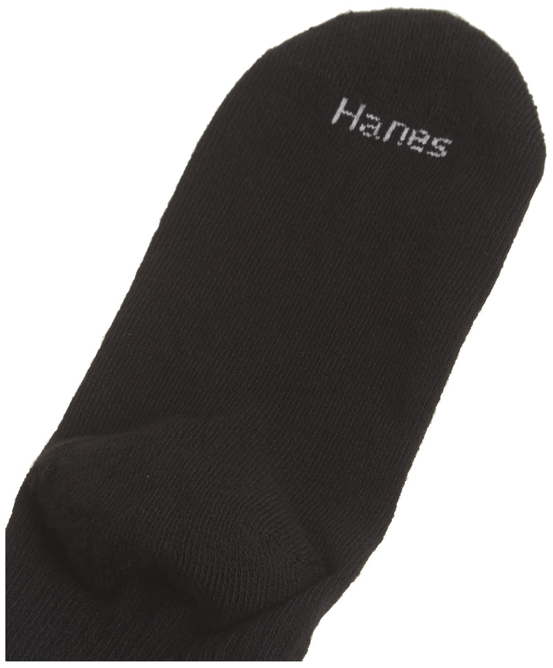 [Australia - AusPower] - Hanes Womens Cool Comfort Toe Support Ankle Socks, 6-pair Pack Shoe Size: 5-9 Black/White Vent 