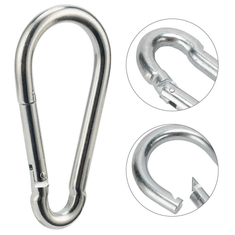 [Australia - AusPower] - Big Carabiner Clip Heavy Duty Spring Snap Hook 6.3 Inch Steel Clip Link M1313x160mm 