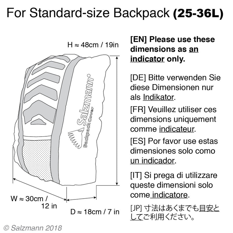 [Australia - AusPower] - Salzmann 3M Reflective Backpack Cover | High Visibility, Waterproof & Weatherproof | Ideal for Cycling, Running, Hiking & More Silver Triangle Standard (up to 36L) 