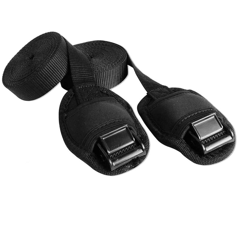 [Australia - AusPower] - BPS 'No Scratch' 2 Pieces Premium Roof Rack CargoTie Down Straps for Surfboards, SUP Paddle Boards, Kayaks, Canoes - Available from 12 to 16 feet 