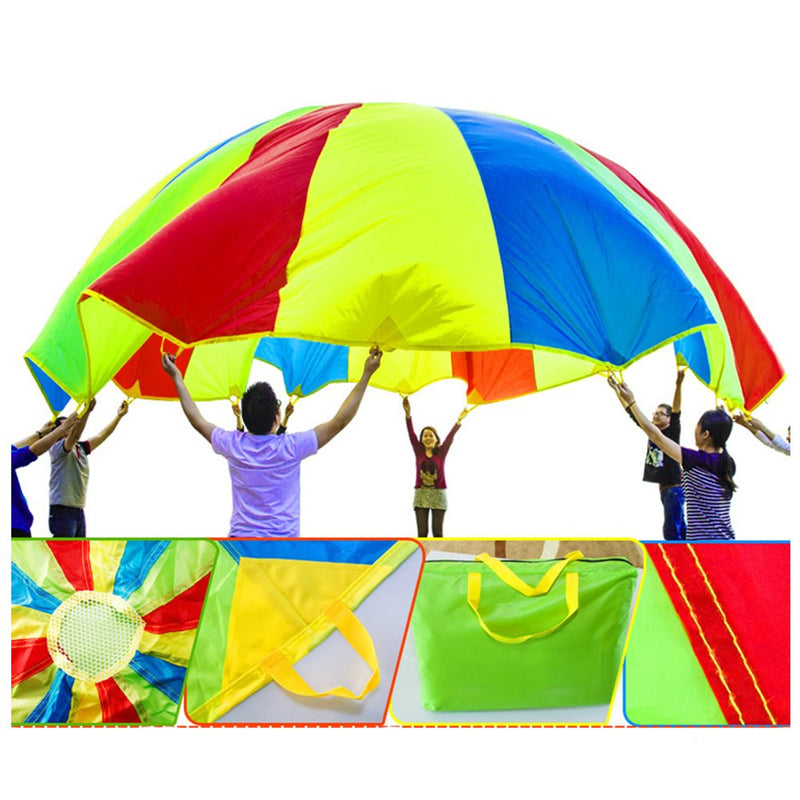 [Australia - AusPower] - Sonyabecca Parachute for Kids 6' with 9 Handles Game Toy for Kids Play 