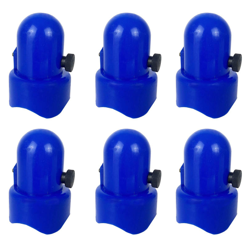 [Australia - AusPower] - MSSVIGING Large Trampoline Enclosure Pole Caps with Screw-in Bolts, Only Fit for Pole 1.5 Inch Diameter, 6 Piece, Blue 