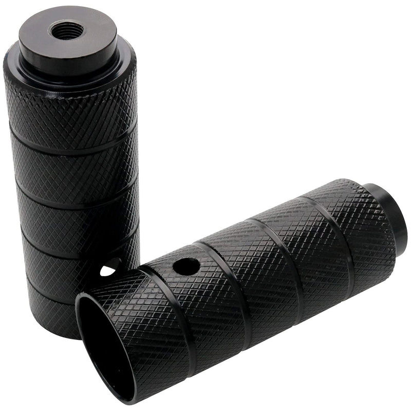 [Australia - AusPower] - Ruiwaer 1 Pair Mountain Bike Steel Pegs Bicycle Pedal Front Rear Axle Foot Pegs 110 x 38mm Bike Accessories, Black 