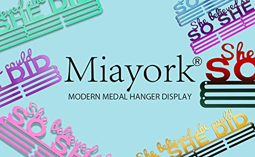 [Australia - AusPower] - Miayork 2022UPGRADE Medal Holder Display Hanger Rack Medals-Medal Holder Wall Mount Easy to Install Race Runner Medal Frame 15.75" Luxury Brushed 