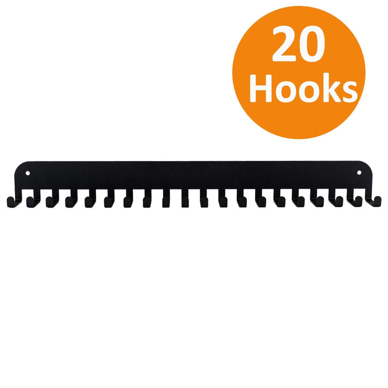 [Australia - AusPower] - Miayork Medal Holder Display Hanger Rack Frame - Sturdy Wall Mount Medals Easy to Install-20PCS Hooks Black 