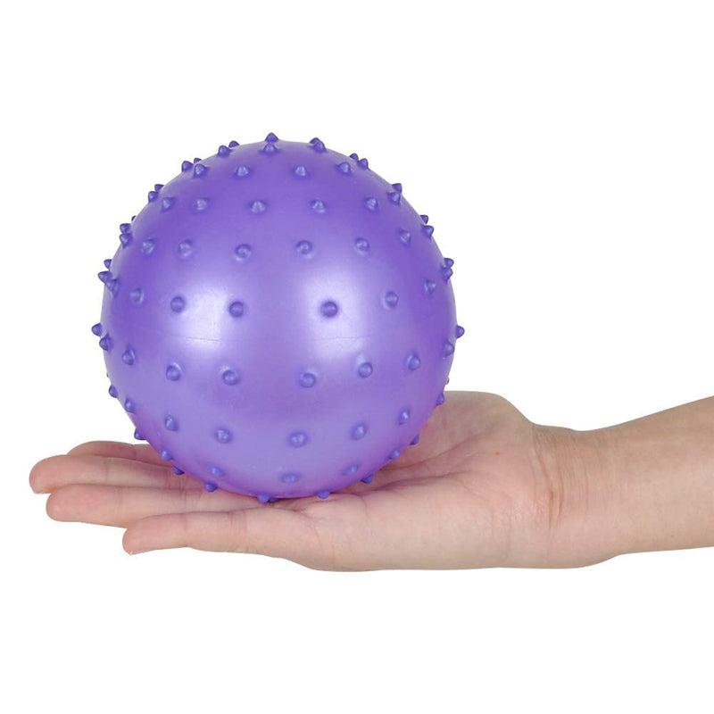 [Australia - AusPower] - Knobby Balls - (Pack of 6) Bulk 7 Inch Sensory Balls and Spiky Massage Stress Balls, with Pump, Fun Bouncy Ball Party Favors, Stocking Stuffers for Kids, Toddlers by Bedwina 