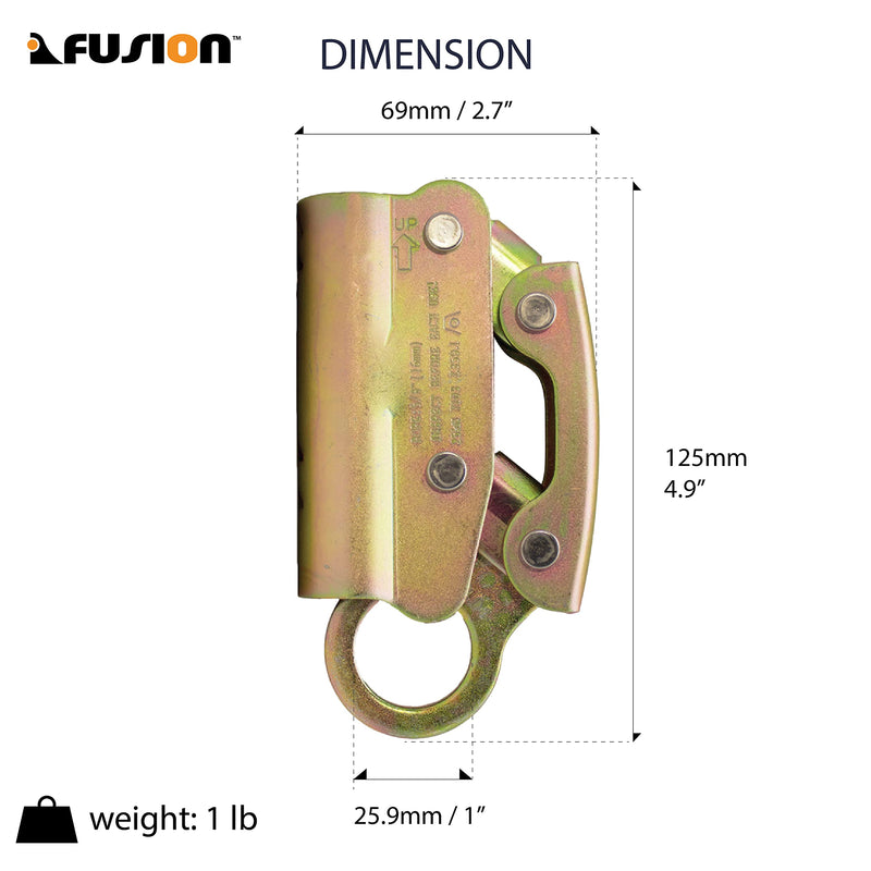 [Australia - AusPower] - Fusion Climb Optimus Stainless Steel Manual Rope Grab 