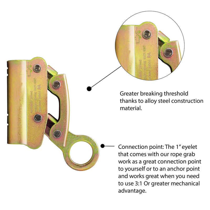 [Australia - AusPower] - Fusion Climb Optimus Stainless Steel Manual Rope Grab 