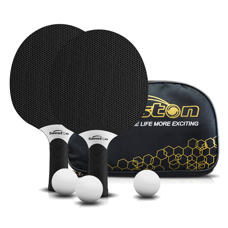 [Australia - AusPower] - Senston Table Tennis Rackets Set, Professional Table Tennis Racket, Composite Rubber Ping Pong Paddle Set black 