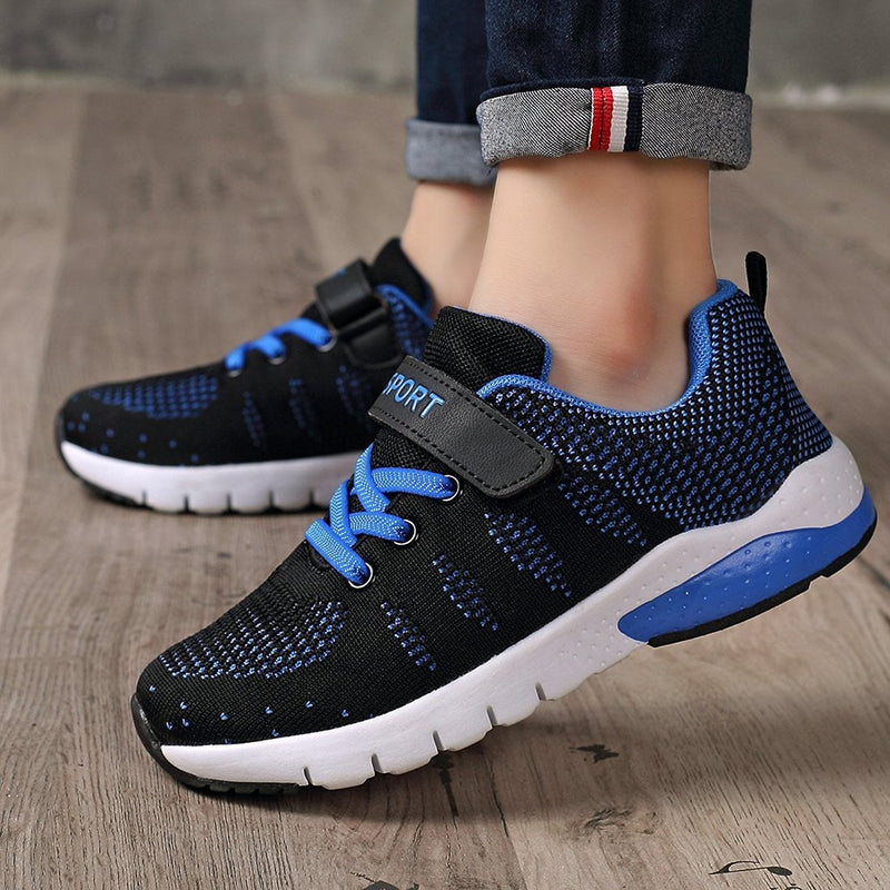 [Australia - AusPower] - MAYZERO Kids Tennis Shoes Running Sports Shoes Breathable Athletic Shoes Lightweight Walking Shoes Fashion Sneakers for Boys and Girls 4.5 Toddler Blue 