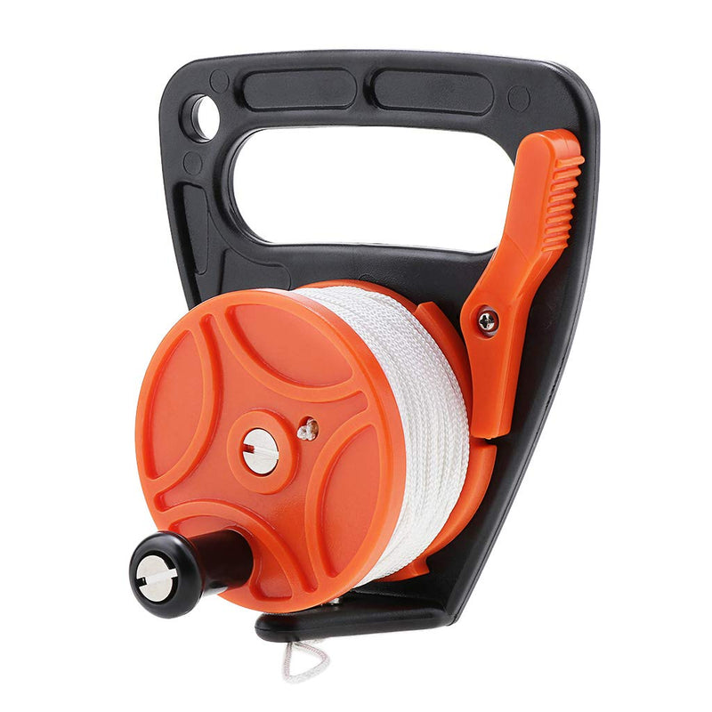 [Australia - AusPower] - Seafard Compact 150ft Scuba Dive Reel Kayak Anchor with Thumb Stopper for Safety Underwater Diving Snorkeling Red 