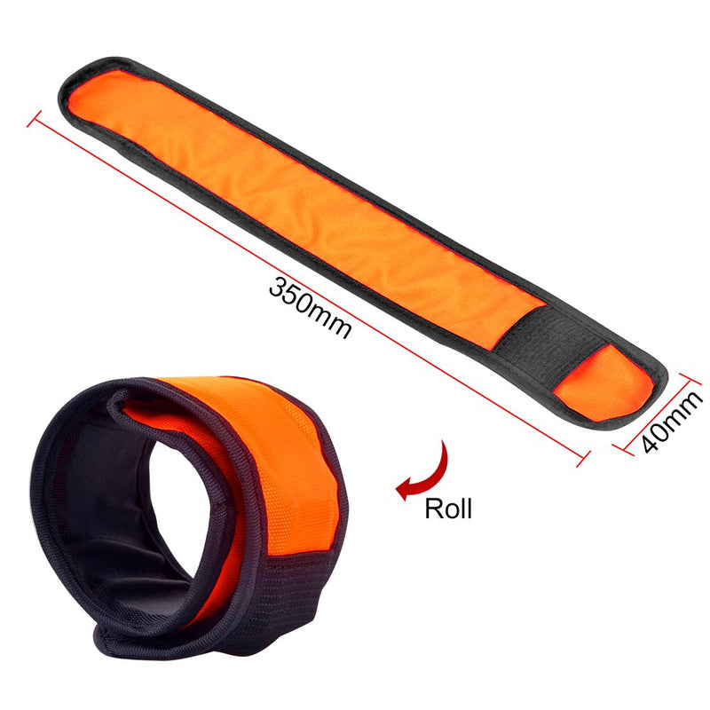 [Australia - AusPower] - esonstyle Pack of 6 LED Light Up Band Slap Bracelets Night Safety Wrist Band for Cycling Walking Running Concert Camping Outdoor Sports 