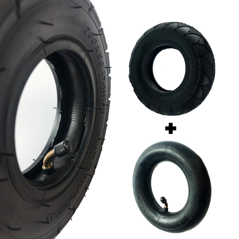 [Australia - AusPower] - AR-PRO 200X50 Tire & Inner Tube Set - Electric Scooter Tire Tube Compatible with Razor E100, E150, E200, Power Core E100, Dune Buggy, ePunk, Crazy Cart, PowerRider 360, eSpark 