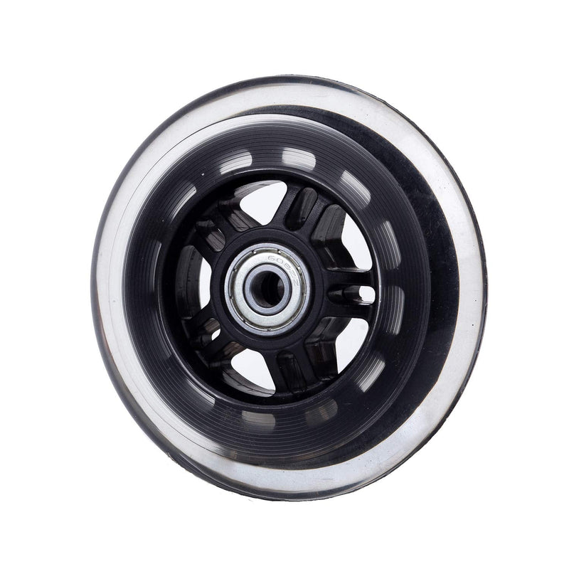 [Australia - AusPower] - Little World Scooter Wheels Pair - 2Pcs Scooter Replacement Wheels - 100mm Pro Stunt Scooter Replacement Wheels - Quality Scooter Wheels for Smooth Ride Black ABEC-7 