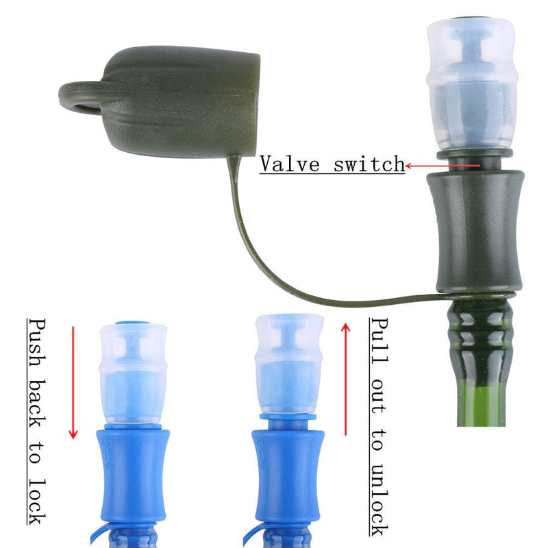 [Australia - AusPower] - Baen Sendi Hydration Bladder 2 Liter/70 oz - Pack of 2(1 Piece Blue+1 Piece ArmyGreen) - BPA Free Hydration Pack Replacement(2 Pack) 