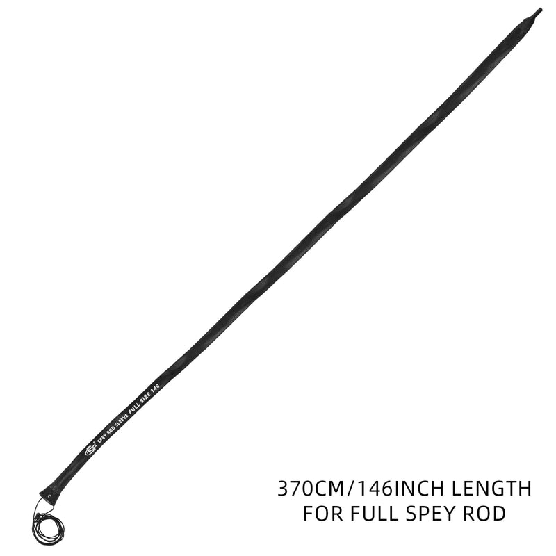 [Australia - AusPower] - SF 2Pcs Fly Fishing Spey Rod Sleeve Fishing Rod Sock Rod Cover Protective Case Full/Half Size for Spey Fly Rod Black/2 Pcs Full Spey 140’’ 