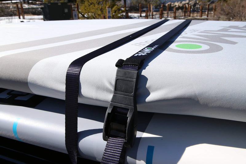 [Australia - AusPower] - Vamo Premium 'No Scratch' Silicone Buckle Surf or SUP 15' Tie Down Straps for Surfboards, Paddle Boards, Kayaks and Canoes (Two Pack) 