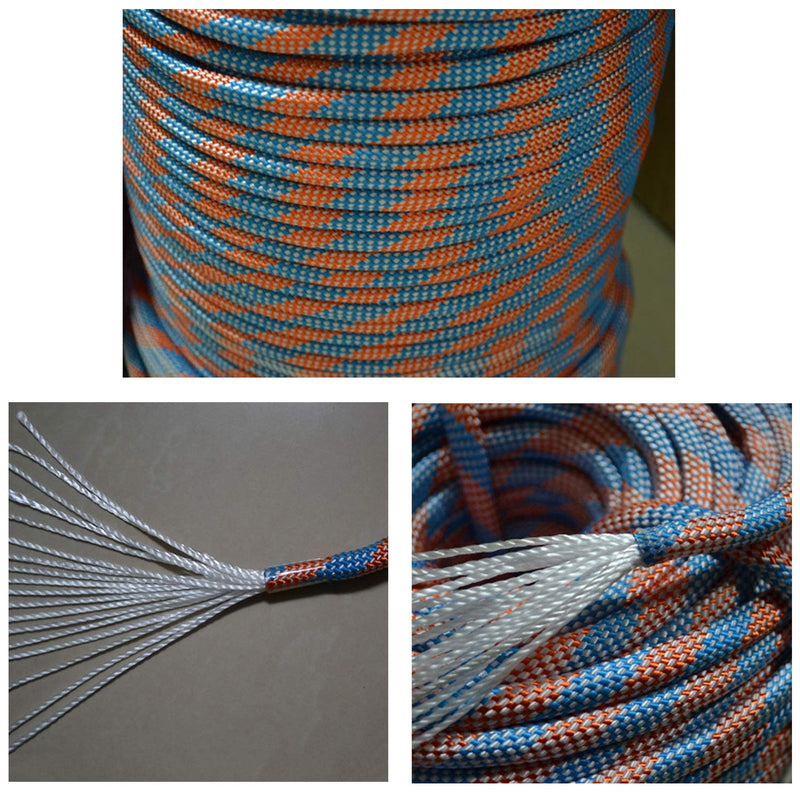 [Australia - AusPower] - DESERT & FOX Outdoor Emergency Rope,Camping Ropes Climbing Ropes Diameter 9mm 10m/20m/30m/50m Wear Resistant High Strength Hiking Accessory Tool Blue 10m/32.8ft 
