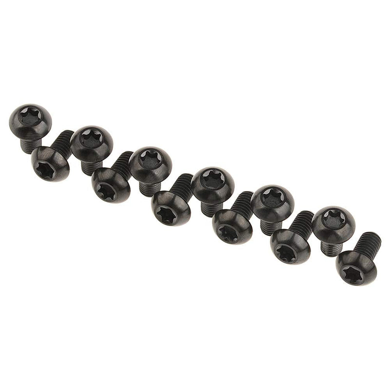 [Australia - AusPower] - Wanyifa 12Pcs Ti Titanium Bolts Torx M5x10 Bicycle Bike Disc Brake Cycle Rotor Screws Gr5 Black 