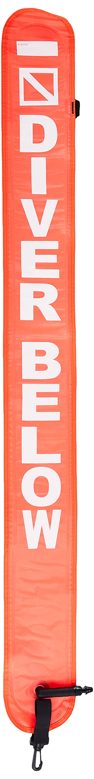 [Australia - AusPower] - Scuba Choice Scuba Diving 4' Surface Marker Signal Tube with Plastic Clip, Orange 