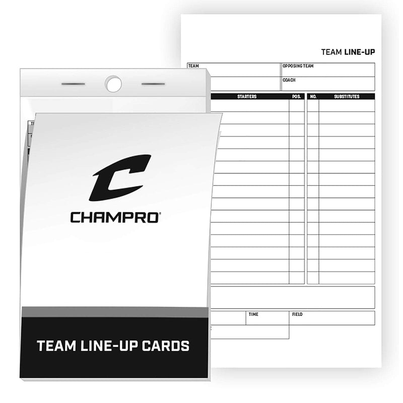 [Australia - AusPower] - Champro Set of 25 Line-up Cards, White, 4.25"W x 7.5"L 