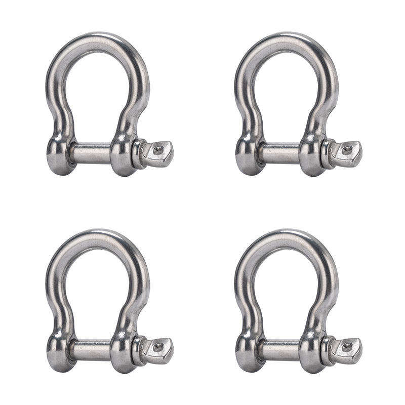 [Australia - AusPower] - OWAYOTO Screw Pin Anchor Shackle 5/16 Inch 8mm 304 Stainless Steel Heavy Duty 4pcs 
