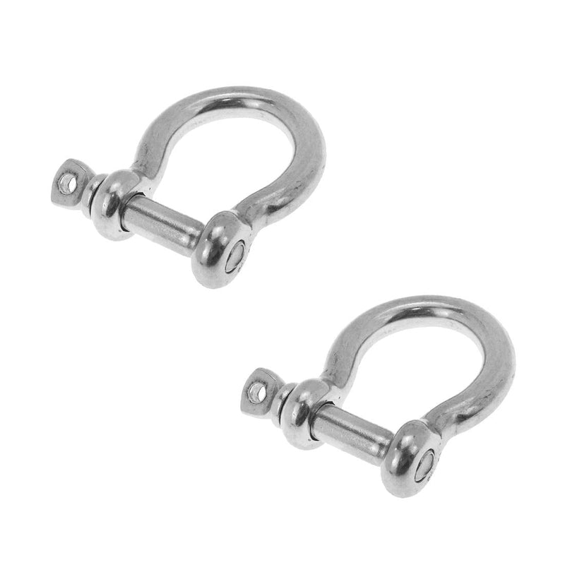 [Australia - AusPower] - Rannb Anchor Shackle 304 Stainless Steel Screw Pin Bow Shackle 10mm 3/8" - 2pcs 10mm 3/8" Shackle Dia 
