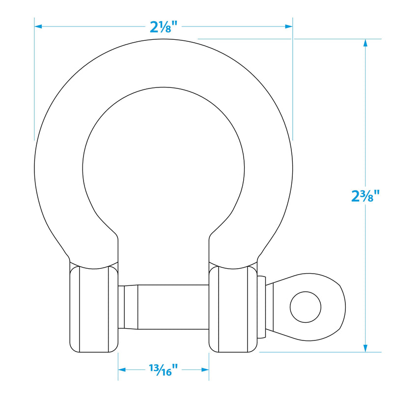 [Australia - AusPower] - SEACHOICE Stainless Steel Anchor Shackle 3/8" 43181 