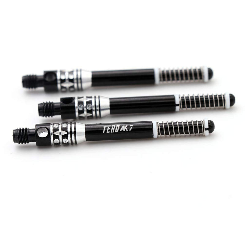 [Australia - AusPower] - CUESOUL TERO AK7 Aluminum Dart Shafts S/M/L Built-in Spring Telescopic for Steel Tip Darts and Soft Tip Darts,Set of 3 pcs Black Length-32.2mm 