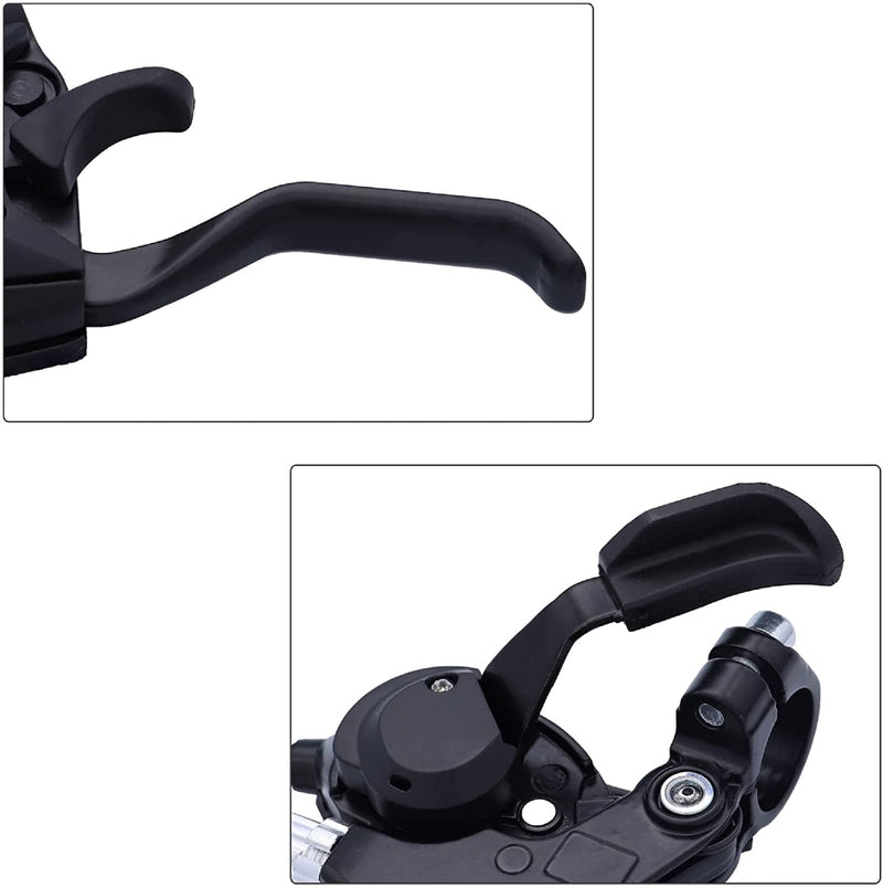 [Australia - AusPower] - Fairedear Bicycle Brake Left 3 Speed Levers Shifter with EF-51 Gear Indicator and V Brake Cable for Moutain Bike, Road Bike, MTB, BMX, Fixie Gear, Cycling 