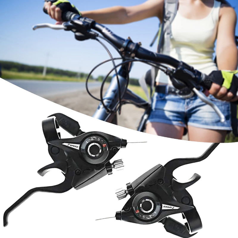 [Australia - AusPower] - Fairedear Bicycle Brake Left 3 Speed Levers Shifter with EF-51 Gear Indicator and V Brake Cable for Moutain Bike, Road Bike, MTB, BMX, Fixie Gear, Cycling 