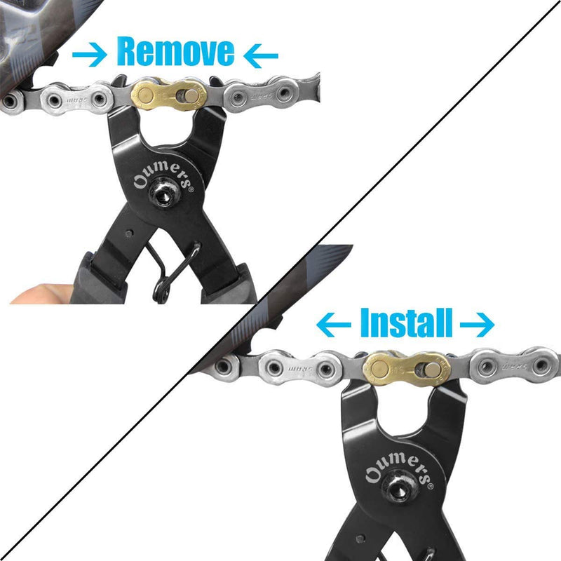 [Australia - AusPower] - Oumers Bike Link Plier+Chain Breaker Splitter Tool+Chain Checker, Chain Missing Link Opener Closer Plier Chain Cutter Connector Wear Indicator Tool 