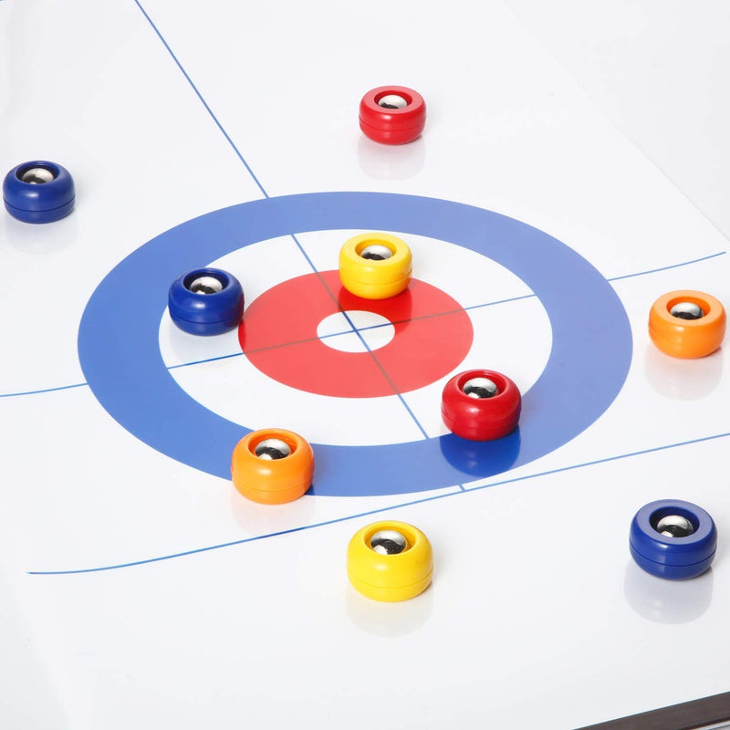 [Australia - AusPower] - Gejoy 16 Pieces Mini Shuffleboard Replacement Pucks Tabletop Equipment Rollers Set Shuffleboard Curling Accessories 