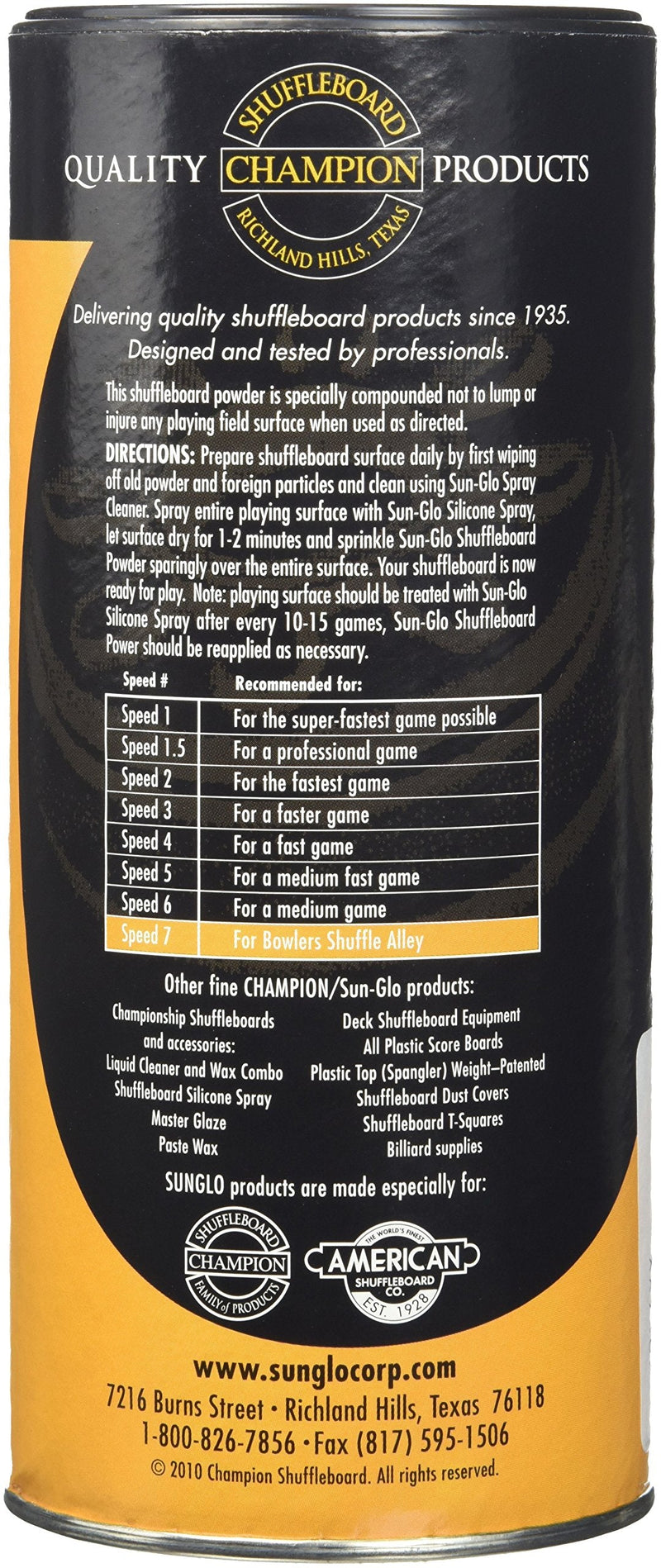 [Australia - AusPower] - Sun-Glo Shuffleboard Powder Wax 1 Pack Speed #7 