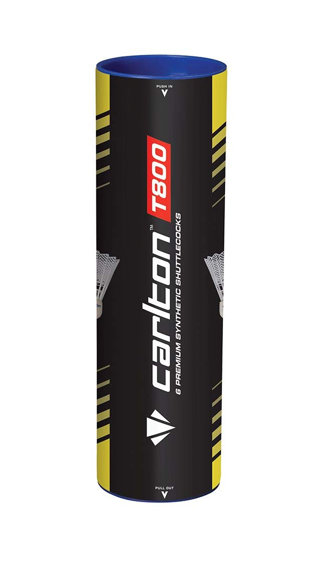 [Australia - AusPower] - Carlton T-800 Badminton Shuttle(Tube of 6 Shuttles) White Medium Speed 