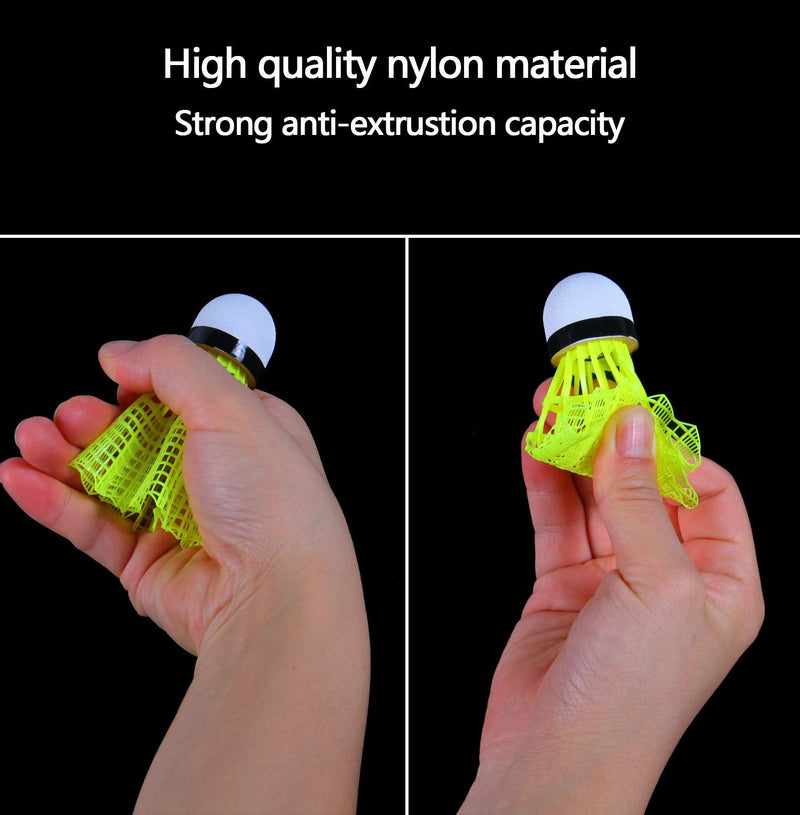 [Australia - AusPower] - KEVENZ 12-Pack Advanced Nylon Feather Shuttlecocks,77 Grains-High Speed Badminton Balls (Yellow,Nylon) 