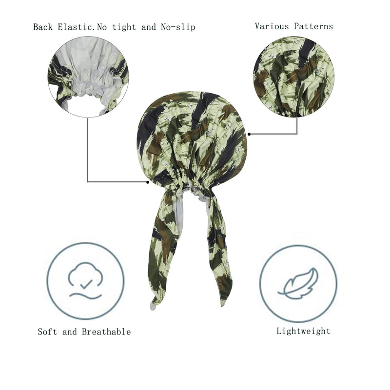 [Australia - AusPower] - ZLYC Chemo Headwear Pre Tied Head Scarf Headwraps Lightweight Turban Beanie Cap for Women Camo Green 