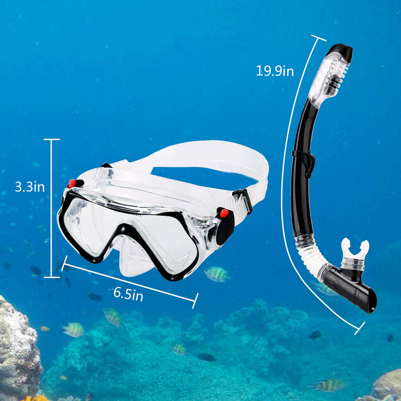 [Australia - AusPower] - Aqua A Dive Sportssnorkeling Gear Snorkel mask Scuba Set Scuba mask Diving mask Snorkeling Gear Swimming Goggles Snorkeling Set Swim Dive mask 3-9 kids black 
