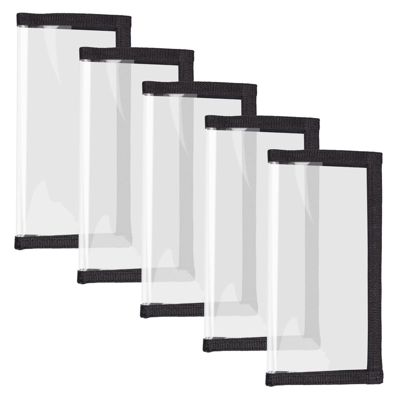 [Australia - AusPower] - Bombrooster Fishing Lure Covers Wraps, 5 Pack Transparent PVC Fishing Hook Protector Velcro, Plastic Soft Baits Covers for Rod 