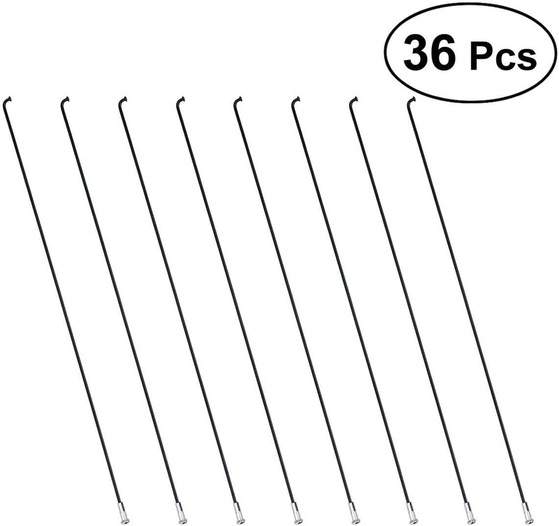 [Australia - AusPower] - WINOMO 36Pcs 14G J Bend Bicycle Mountain Bike Steel Spokes Bike Spokes and Nipples 260mm 
