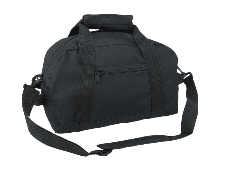 [Australia - AusPower] - DALIX 14" Small Duffle Bag Two Toned Gym Travel Bag Black 