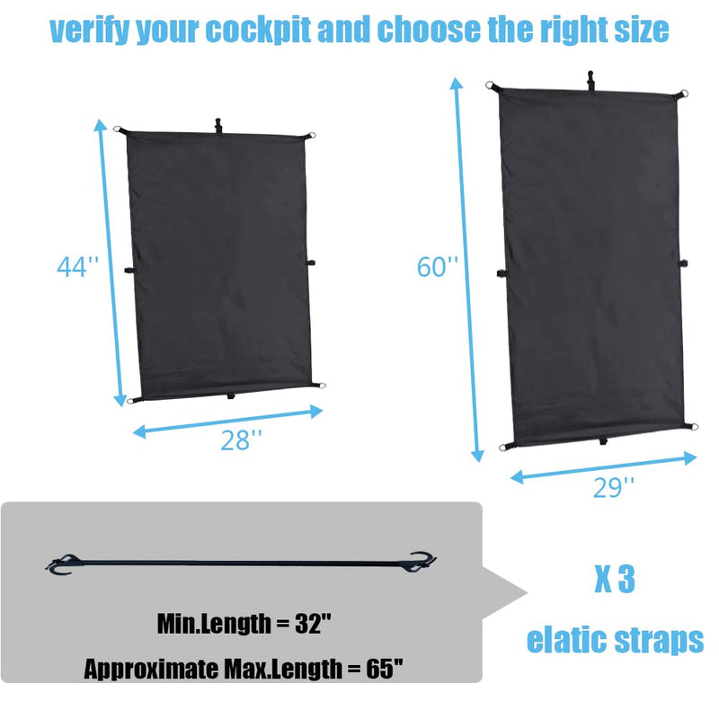 [Australia - AusPower] - UCEDER 420D Waterproof Oxford Cloth Seal Cockpit Cover, Kayak Cockpit Drape Cover with PVC Coating Maximum Protection for Your Ocean Cockpit Regular(44x28 inch) 1 Pack 