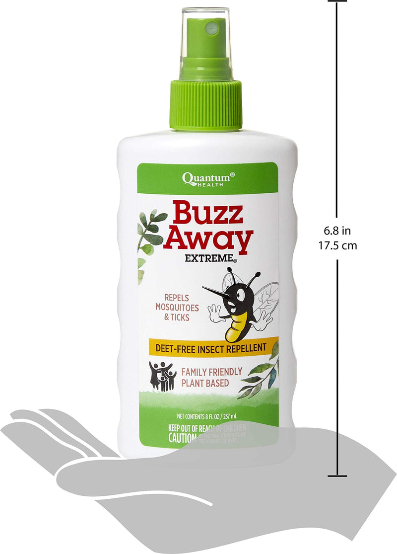 [Australia - AusPower] - Quantum Health Buzz Away Extreme - DEET-free Insect Repellent, Essential Oil Bug Spray - Small Children and Up, Travel Friendly, 8 Fl Oz 