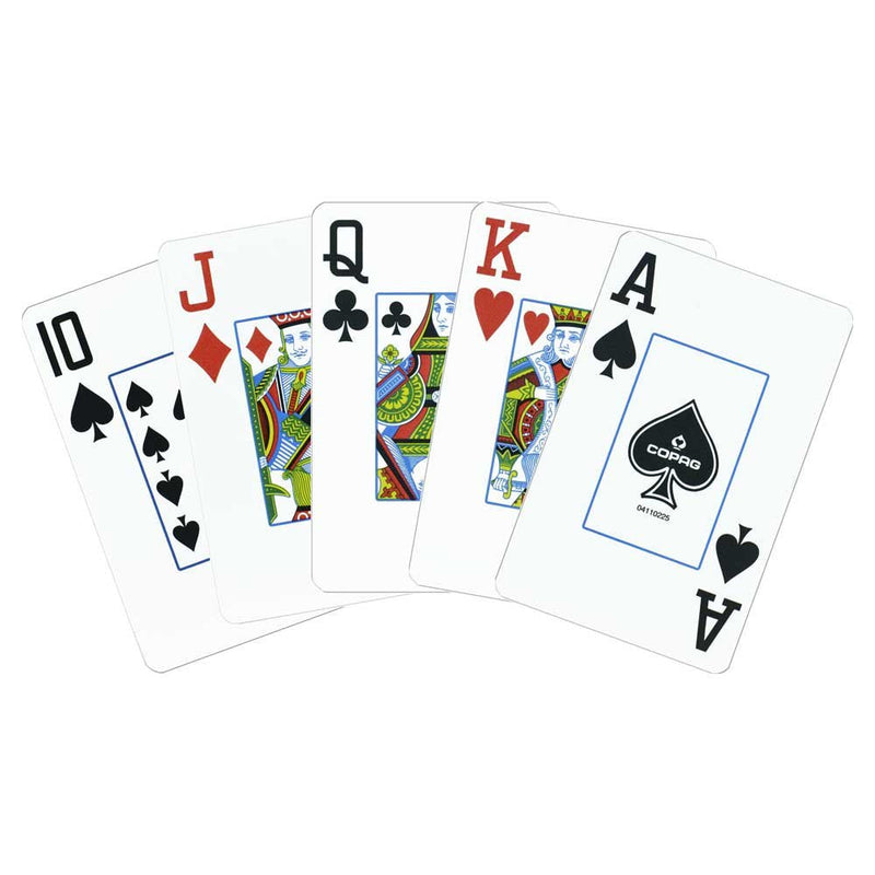 [Australia - AusPower] - Copag 1546 Design 100% Plastic Playing Cards, Bridge Size Jumbo Index Black/Gold Double Deck Set 