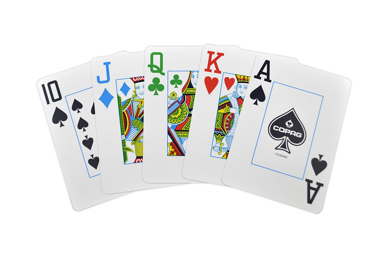 [Australia - AusPower] - Copag 4-Color Legacy Design 100% Plastic Playing Cards, Bridge Size Jumbo Index Red/Blue Double Deck Set… 