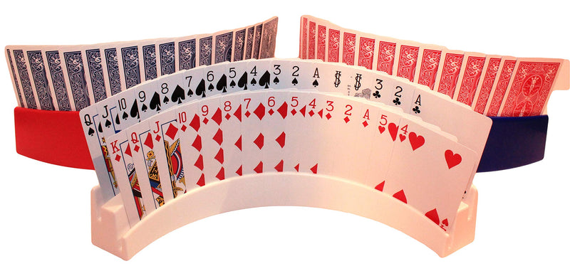 [Australia - AusPower] - Twin Tier Premier Playing Card Holder (Set of 2) - Holds Up to 32 Playing Cards Easily - 12 1/2" x 4 1/2" x 2 1/4" - Stack for Storage - Made in The USA Black 
