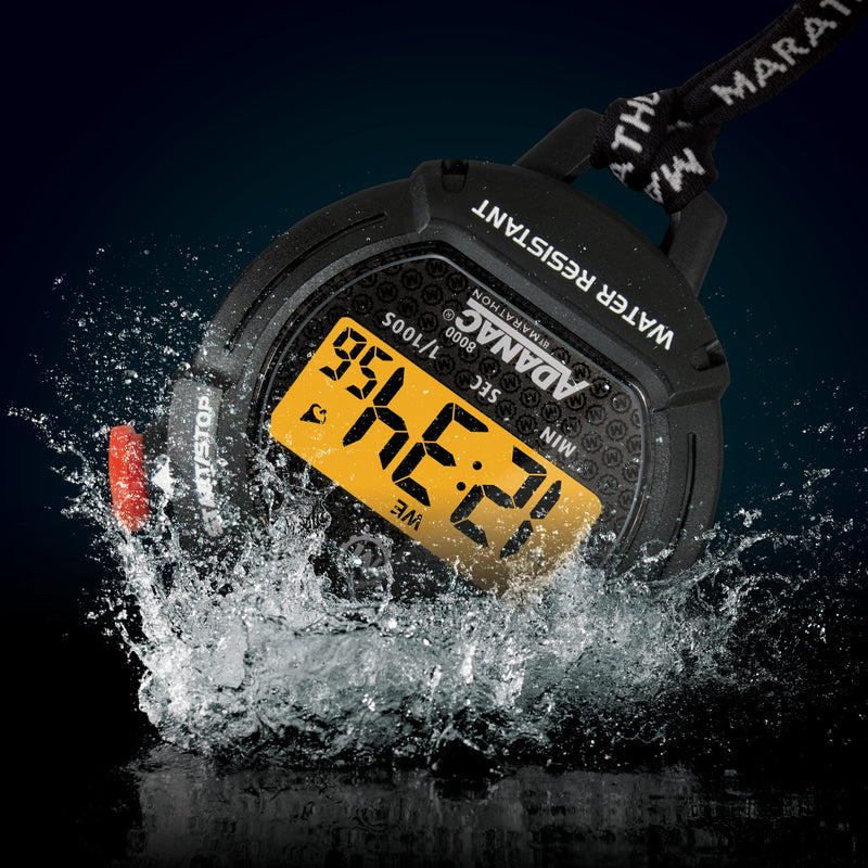[Australia - AusPower] - ADANAC 8000 Professional Grade Digital Stopwatch with Tactile Feedback (Black) Tactile Feedback Professional Stopwatch 
