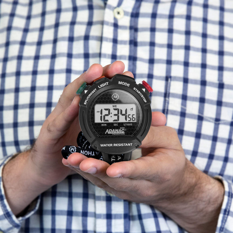 [Australia - AusPower] - ADANAC 8000 Professional Grade Digital Stopwatch with Tactile Feedback (Black) Tactile Feedback Professional Stopwatch 