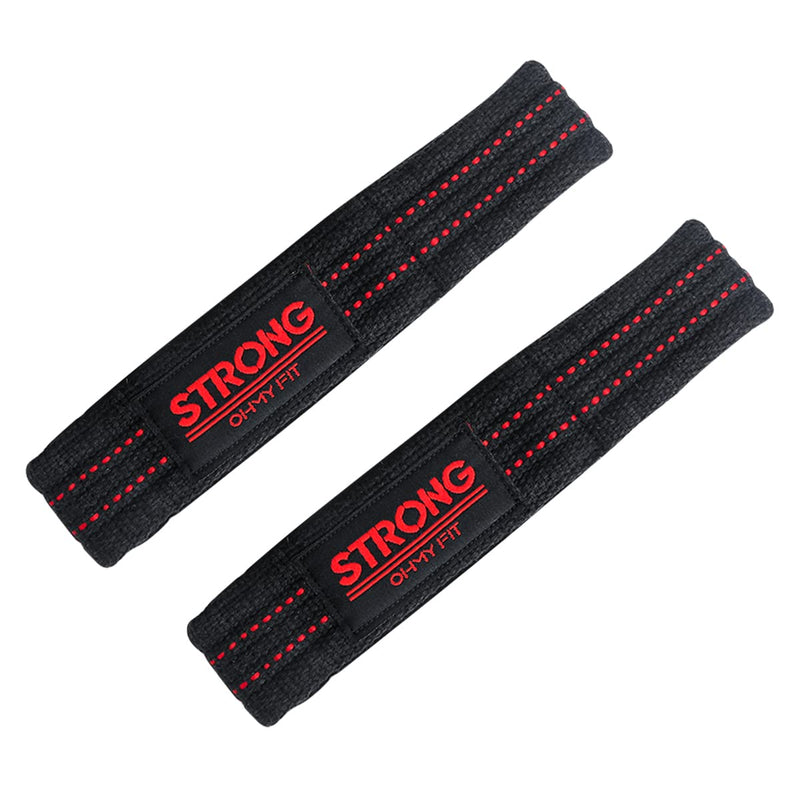 [Australia - AusPower] - OHMY FIT Padded Cotton Power Lifting Straps for Weightlifting, Deadlifting, Powerlifting, and Strength Training. Strong Wrist Straps for Men and Women. 